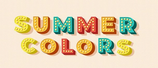 kaunis kesä värit hämmästyttävä teksti vaikutus banneri tausta suunnittelu. - Vektori, kuva