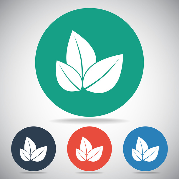 Tree leaves icon - Vector, Image