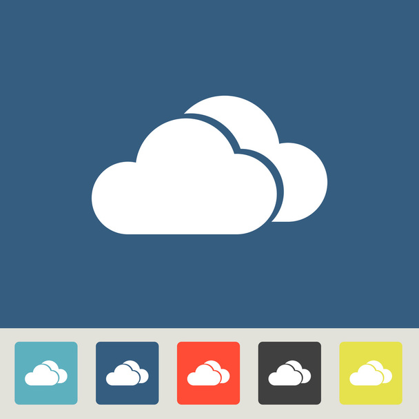Cloud icon  Flat design style - Wektor, obraz