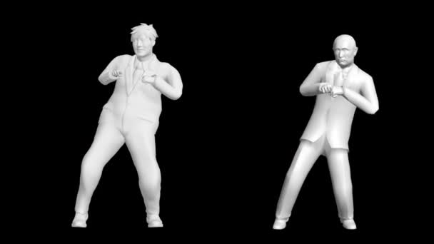 Tanzender Präsident. 3D-Animation. Superrealistischer Tanz. - Filmmaterial, Video