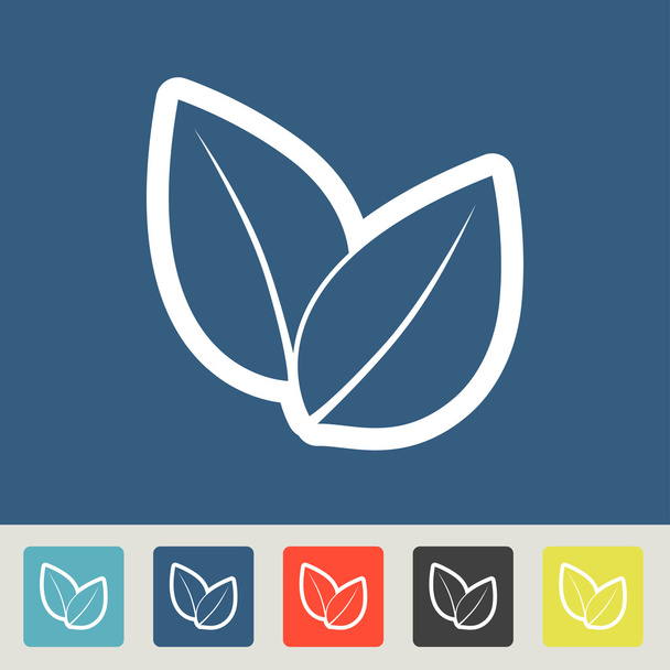 Leaves Icons set - Vector, Image