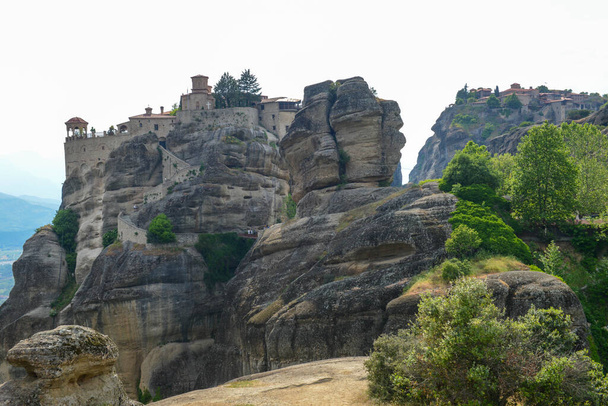 Kilátás a kolostor Meteore Görögország - Fotó, kép