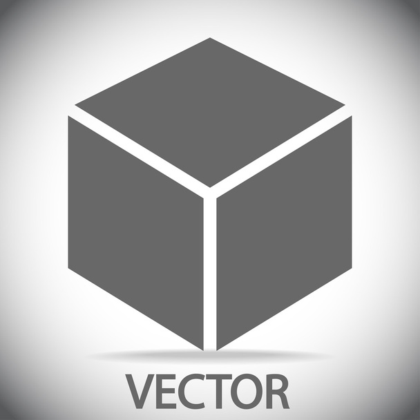 3d cube logo design icon - Wektor, obraz