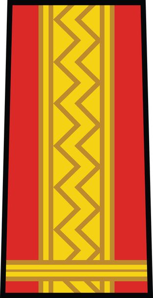 Hombro almohadilla oficial de la OTAN marca para el rango de insignia MAIOR (MAYOR) en las Fuerzas Terrestres Rumanas - Vector, imagen