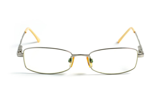 Silver Eye Glasses Isolated on White. - Photo, Image