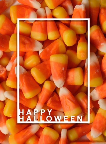 halloween tło z kukurydzy cukierków - Zdjęcie, obraz