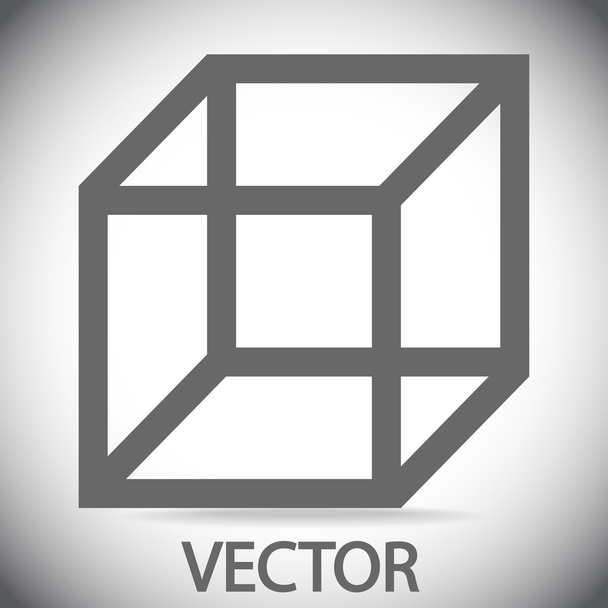 3d cube logo design icon - Vecteur, image