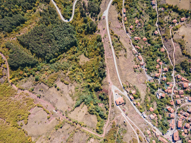 Aerial view of Iskar River Gorge near village of Ochindol, Vratsa region, Balkan Mountains, Bulgaria - Fotografie, Obrázek