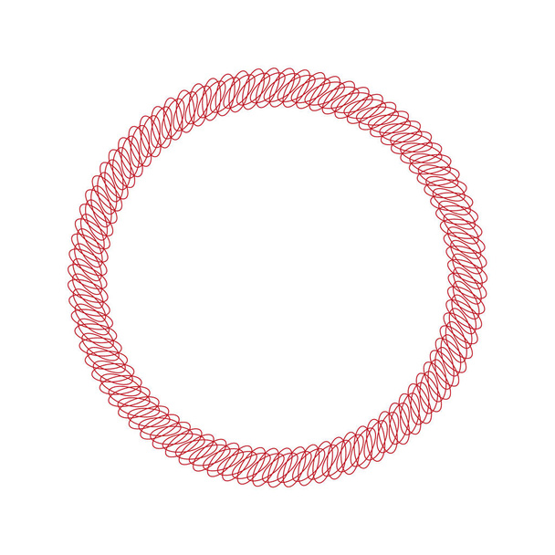 cadre vectoriel rond - bannière cercle de couleur rouge sur fond blanc - Vecteur, image