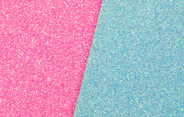 Background of glittering panel with two colors pink and blue symbol of equality and parity - Photo, Image