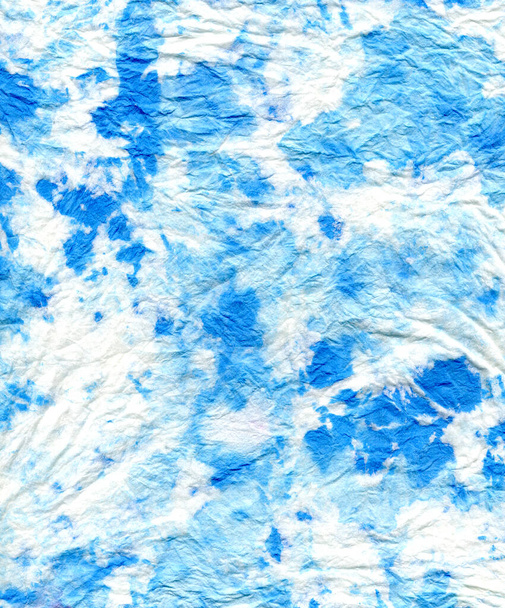 Streszczenie Pomalowane Niebieskie teksturowane tło Tye-Dyed - Zdjęcie, obraz
