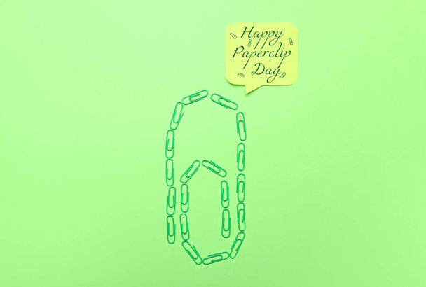 Greeting card for National Paperclip Day - Photo, Image