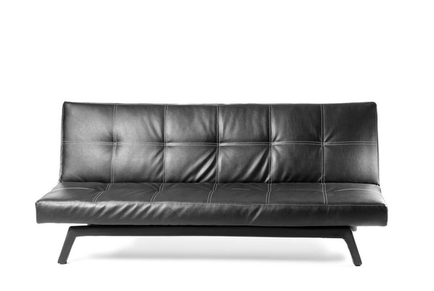 Stylish comfortable sofa on white background - 写真・画像