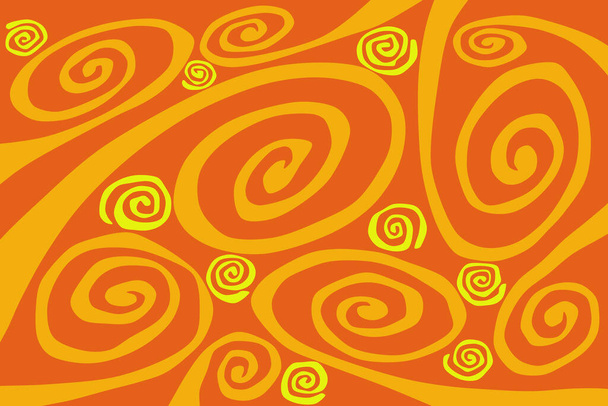 Abstract background with cute wavy and curly pattern - Vector, afbeelding