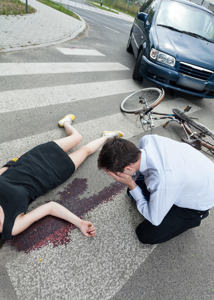 Dead woman killed by driver - Foto, afbeelding