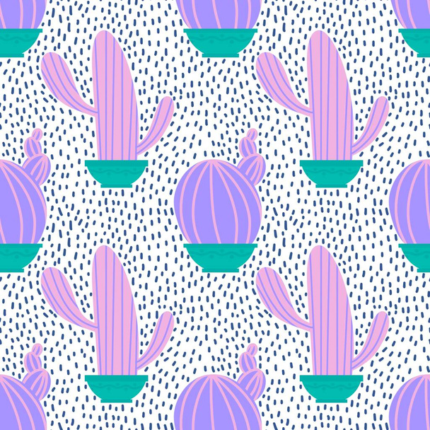 Summer seamless cactus pattern for fabrics and textiles and packaging and gifts and cards and linens and kids and wrapping paper. High quality photo - Φωτογραφία, εικόνα