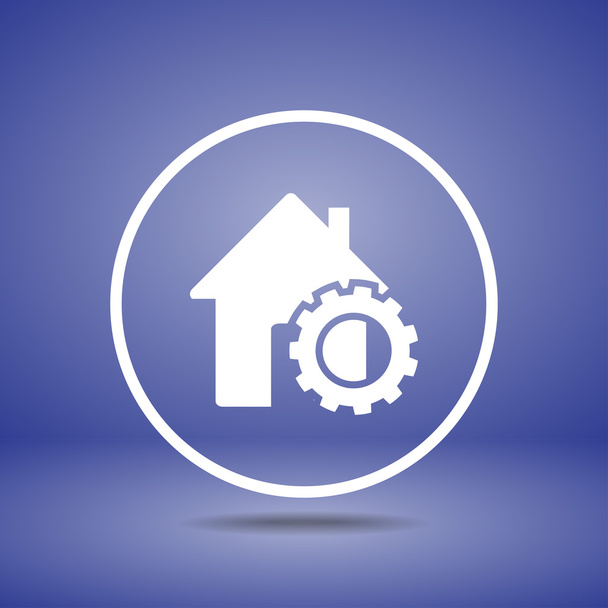 Flat House icon. - Vector, Imagen