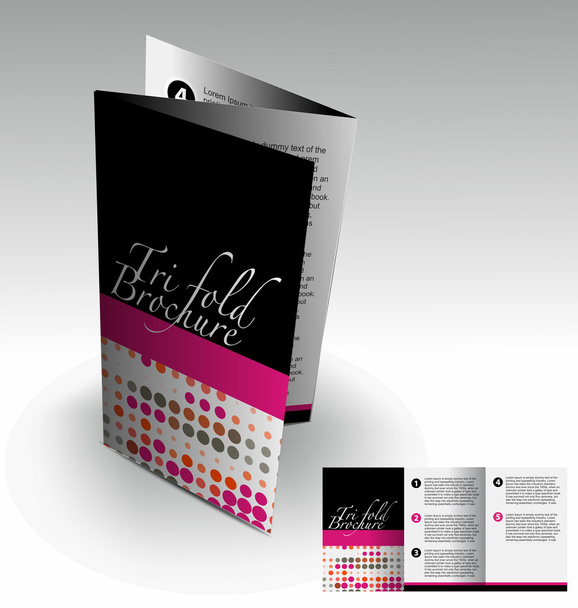 Tri-fold брошура дизайн
 - Вектор, зображення