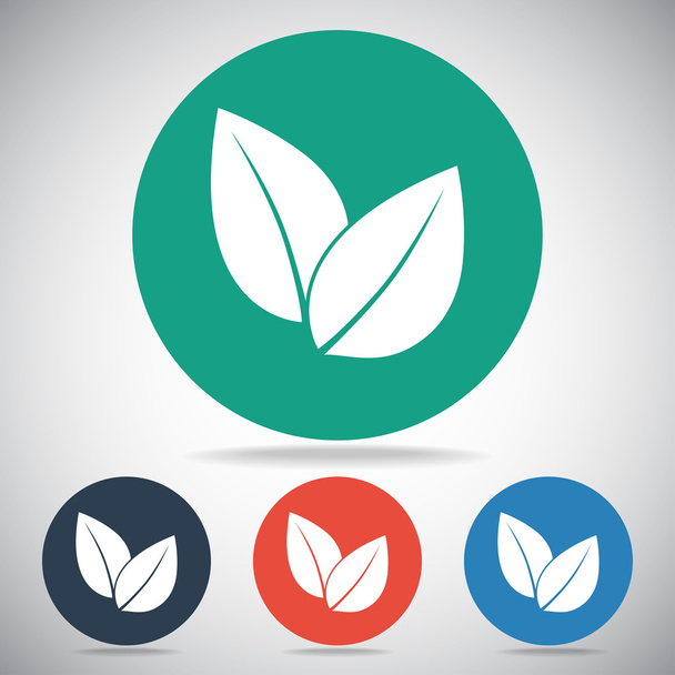 Tree leaves icon - Vector, Image