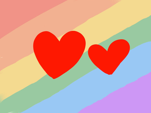 LGBT achtergrond regenboog vlag, trots mounth - Foto, afbeelding