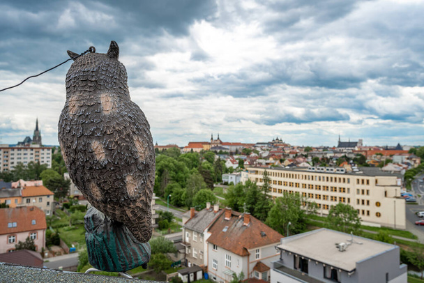 Panorama van de stad Olomouc in Tsjechië vanuit vogelperspectief. - Foto, afbeelding