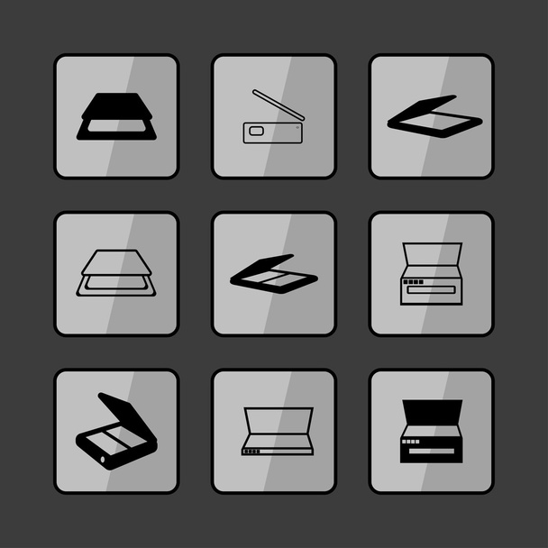 Scan icons - Vector, Image