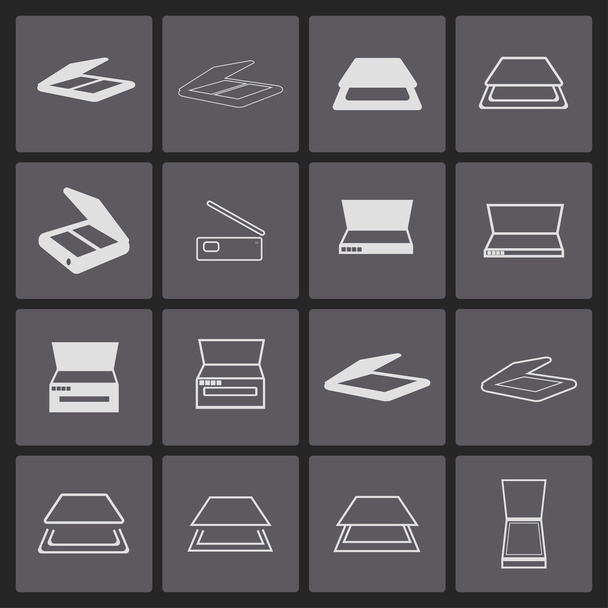 Scan icons - Vettoriali, immagini