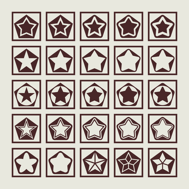 Иконы звёзд
 - Вектор,изображение