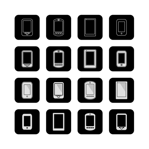smartphone pictogrammen - Vector, afbeelding