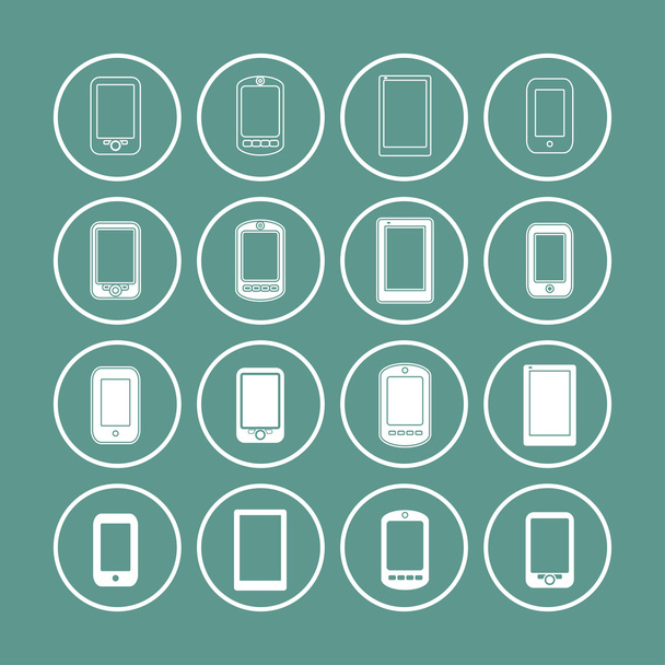 smartphone icons - Διάνυσμα, εικόνα