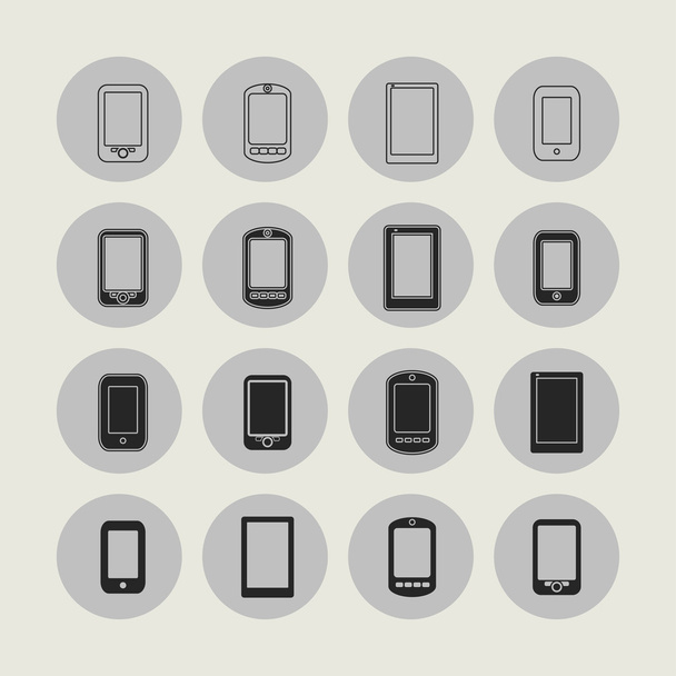 smartphone icons - Διάνυσμα, εικόνα