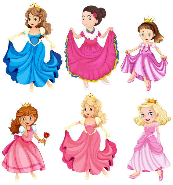 Prensesler ve queens - Vektör, Görsel