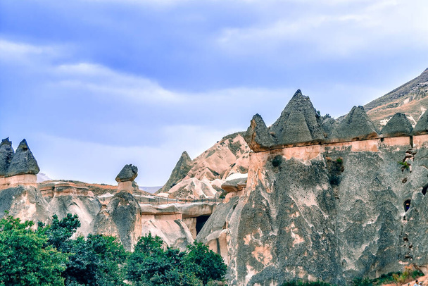 Magic forms of sandstone in the canyon of Cappadocia, Central Anatolia Region of Turkey, Asia. - Zdjęcie, obraz