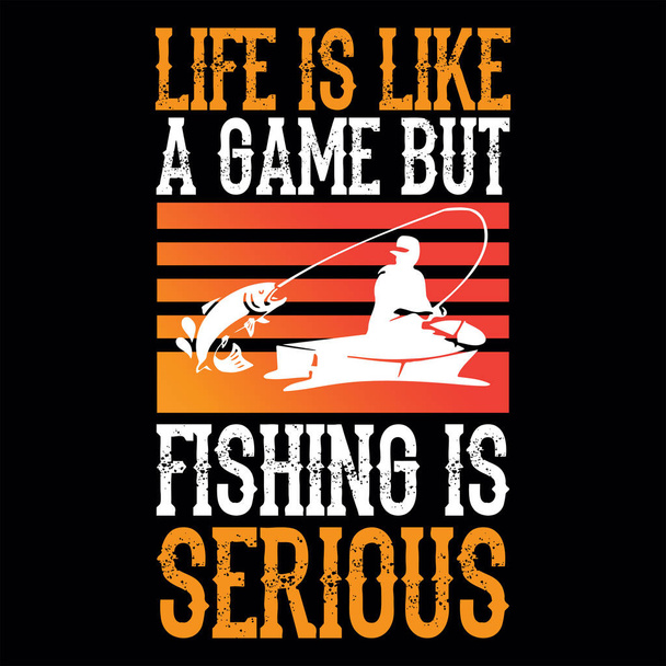 Fishing t-shirt design vector file - Vector, Image