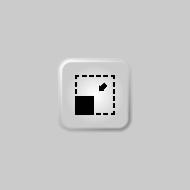 フルスクリーンのピクセルアートアイコンデザインを終了します。白い背景に孤立したボタンスタイルの円形状。ベクターイラスト - ベクター画像