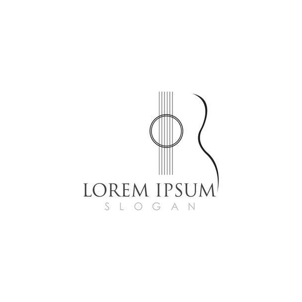 Проста гітара Музика Логотип Векторні ілюстрації
 - Вектор, зображення
