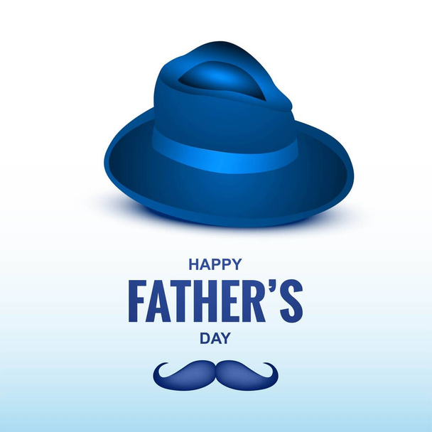 Happy fathers day greeting card design - Vector, Image