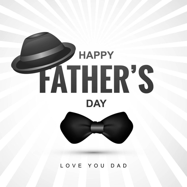 Elegant happy fathers day card background - Vector, Image