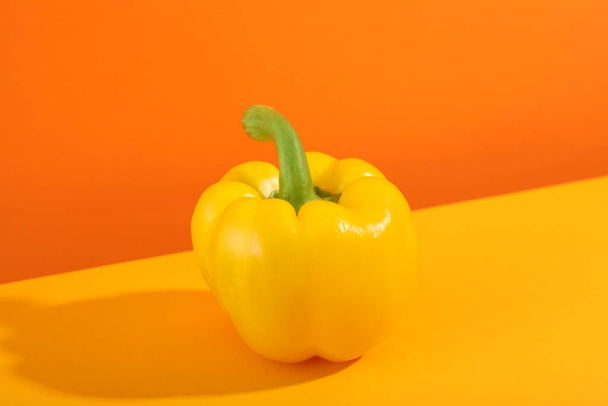 Fresh bell pepper on two tone background - Photo, image