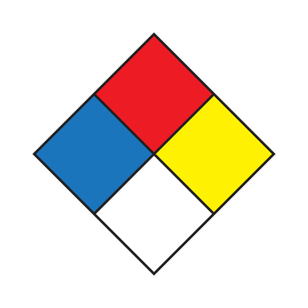 eps10 Blanko-Vektor NFPA Diamant-Symbol oder Logo in einfachen flachen trendigen modernen Stil isoliert auf weißem Hintergrund - Vektor, Bild