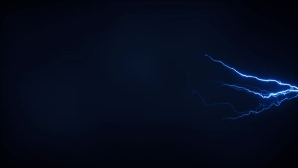 Rayo azul con fondo oscuro, representación 3d. - Imágenes, Vídeo