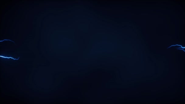 Kék villám sötét háttér, 3d renderelés. - Felvétel, videó