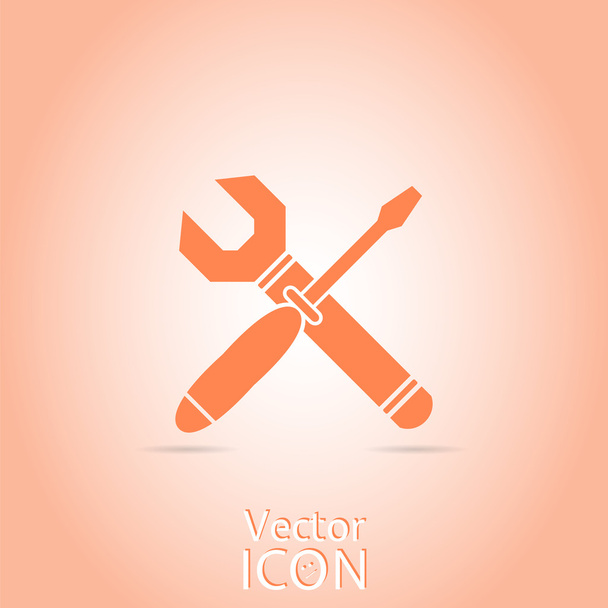 Vector Wrench and Screwdriver Icon. - Vector, Image