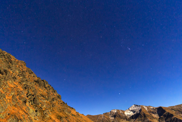 Starry night sky in the Fagaras mountains - Fotó, kép