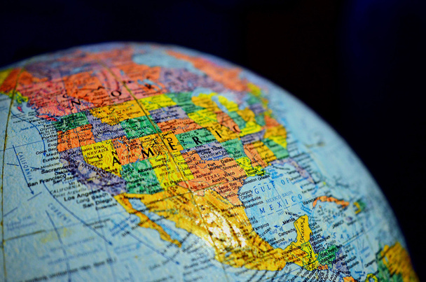 Close-up van Globe van de wereld - Foto, afbeelding