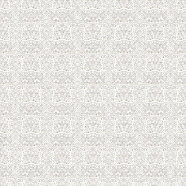 Bílá na bílém plátně krajka efekt pozadí. Minimální stylová svatební pozvánka s jemným 3d krajkovým prolamovacím vzorem. Bezešvé moderní papírové tapety - Fotografie, Obrázek