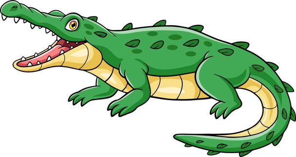 Vektori Kuva sarjakuva krokotiili suu auki - Vektori, kuva