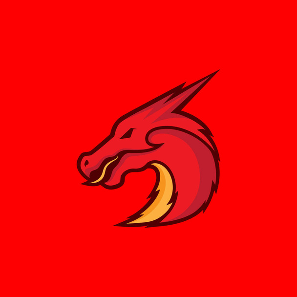 боковой вид головы дракона абстрактный дизайн логотипа векторный графический символ иконка иллюстрация творческая идея - Вектор,изображение