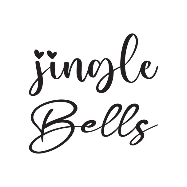 Jingle bells siyah harfler alıntı - Vektör, Görsel