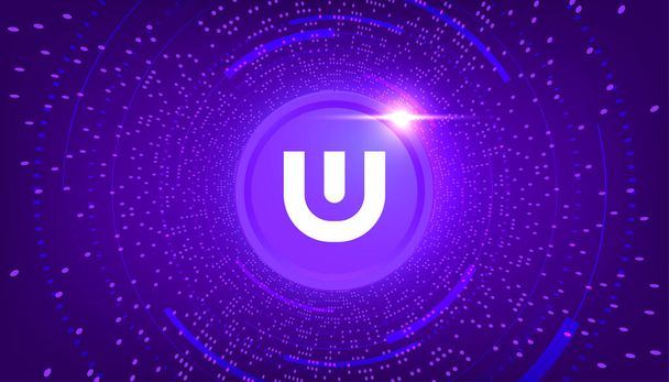 Ultra (UOS) moeda criptomoeda conceito banner fundo. - Vetor, Imagem